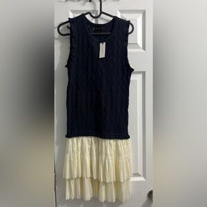 Current air Anthropologie Navy Textured Knit dress